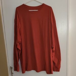 Fruit of the Loom Men's Rust Long Sleeve Tee